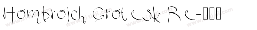 Hombroich Grotesk Re字体转换